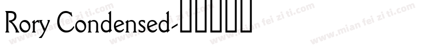 Rory Condensed字体转换
